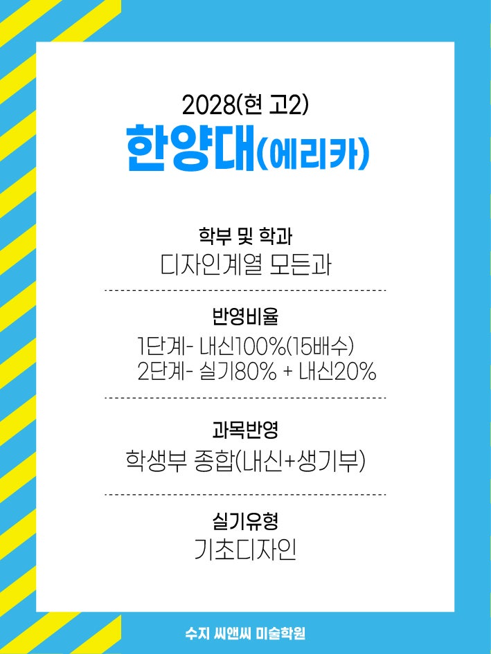 수지 C&C가 정리한 2028 미대입시 수시 준비의 핵심 · 블로그 사진 2